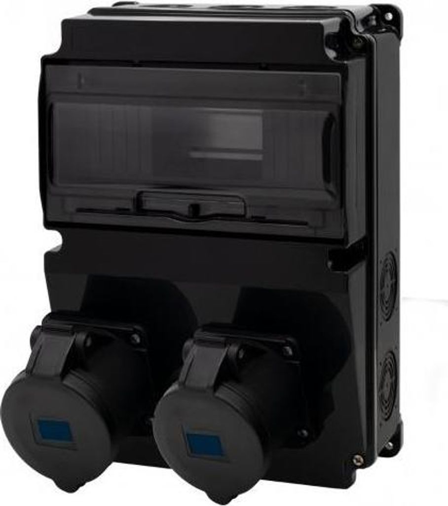 LAGO 10M SCENIC distributore nero - prese diritte 2x16A/3P Immagine del prodotto 