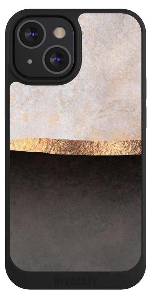 NIVOCASE Handyhülle für Apple iPhone 13 Mini Hülle NIVOpure Case Schwarz Abstrakt Black & White Trends