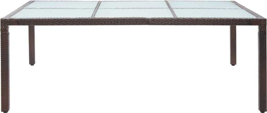 "WINTER SALE"Garten-Esstisch/Terrassentisch - CLORIS - elegantes Design - Braun 200x150x74cm Poly Rattan - Gartentische NeuMöbel257294