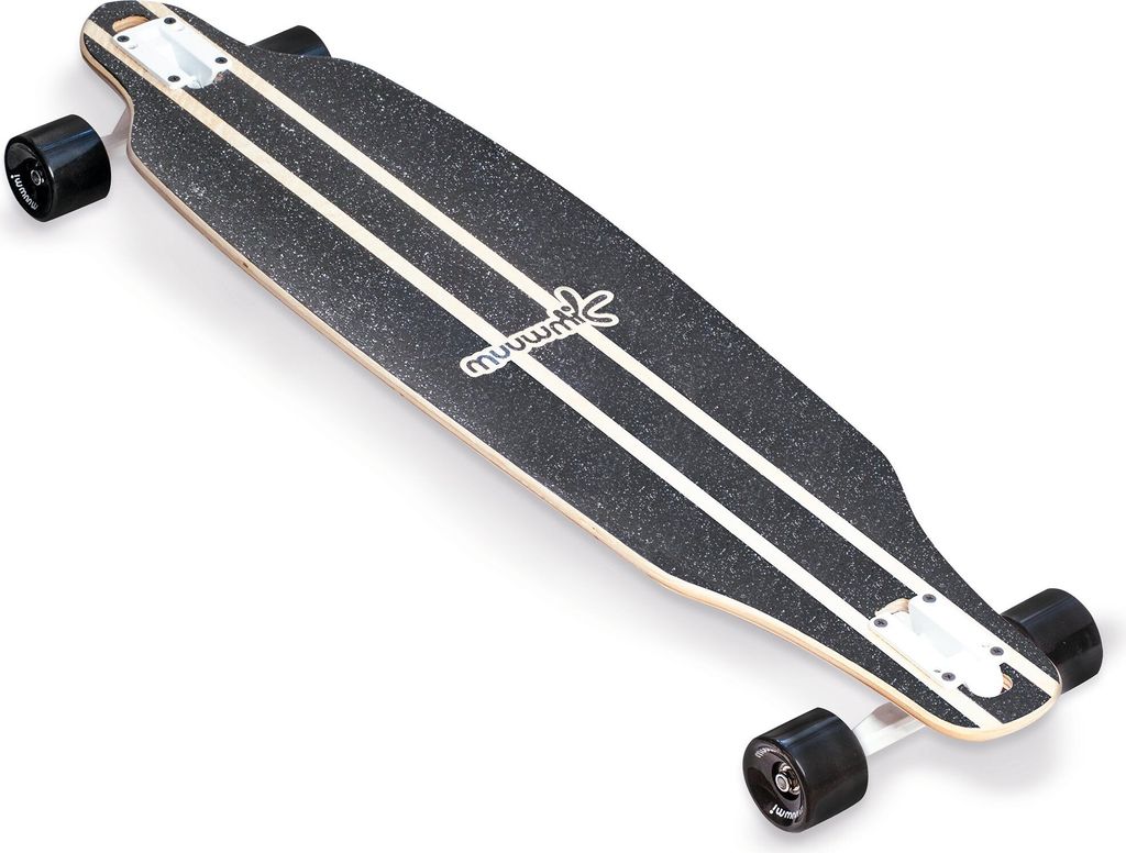 longboard Wood 97 x 23 cm Holz beige/schwarz Produktbild 
