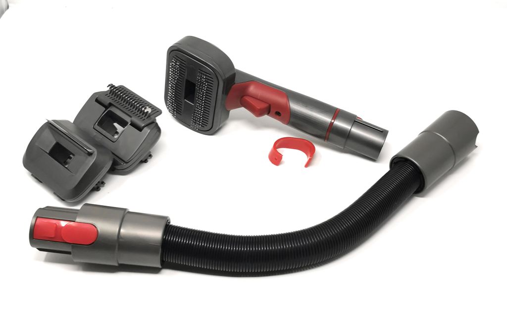 Haustierpflege- Set Tierhaarbürste Kamm mit 3 Aufsätze und Verlängerungsschlauch, Pet Groom Tool kompatibel mit Dyson Staubsauger