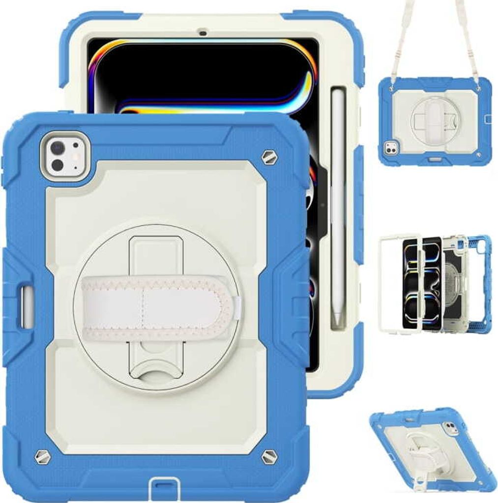 Tasche für iPad Pro 11"/iPad Air4/5 mit Schulterriemen Blau