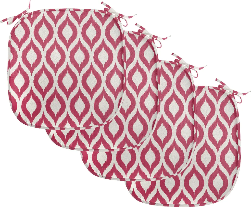 Coussins pour Chaise de Cuisine avec Sangles - Set de 4 Assises 40cm