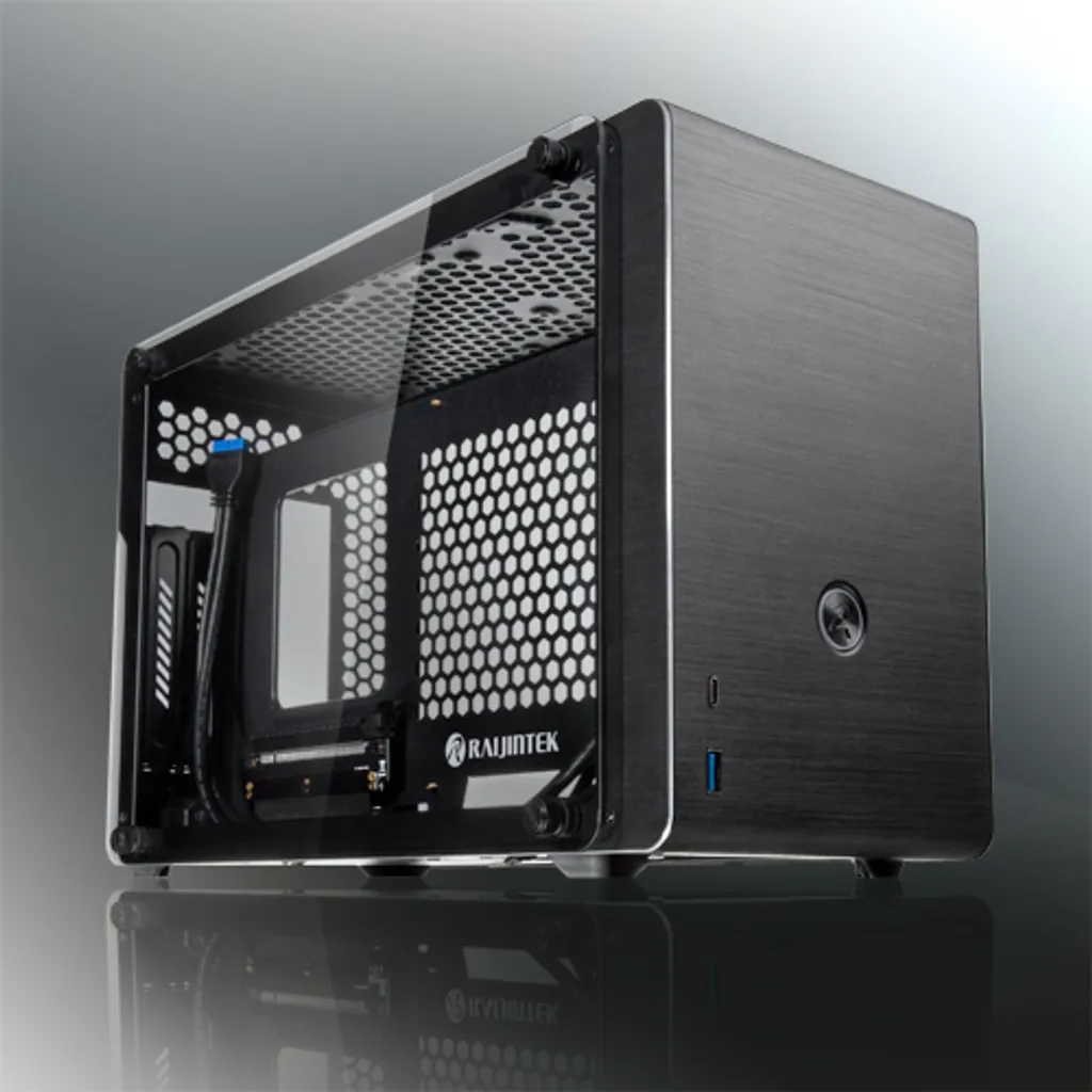 Case RAIJINTEK Ophion Mini-ITX, vetro temperato - nero