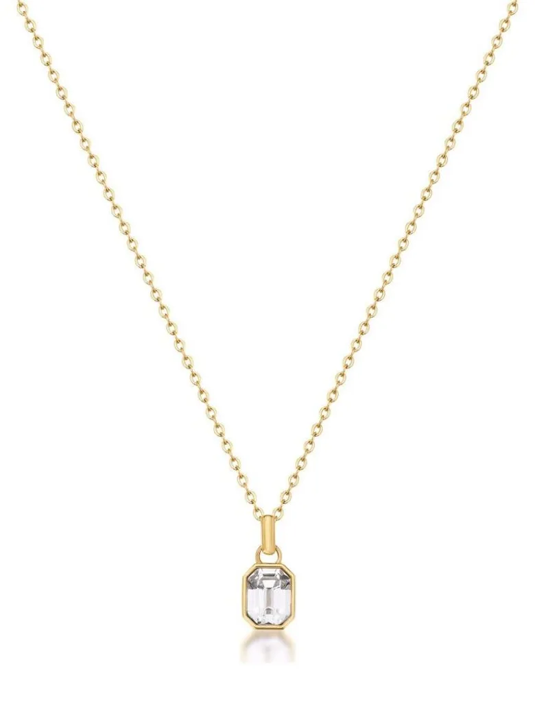 Collier doré brillant Symphonia BYM188 anti-ternissement pour la peau