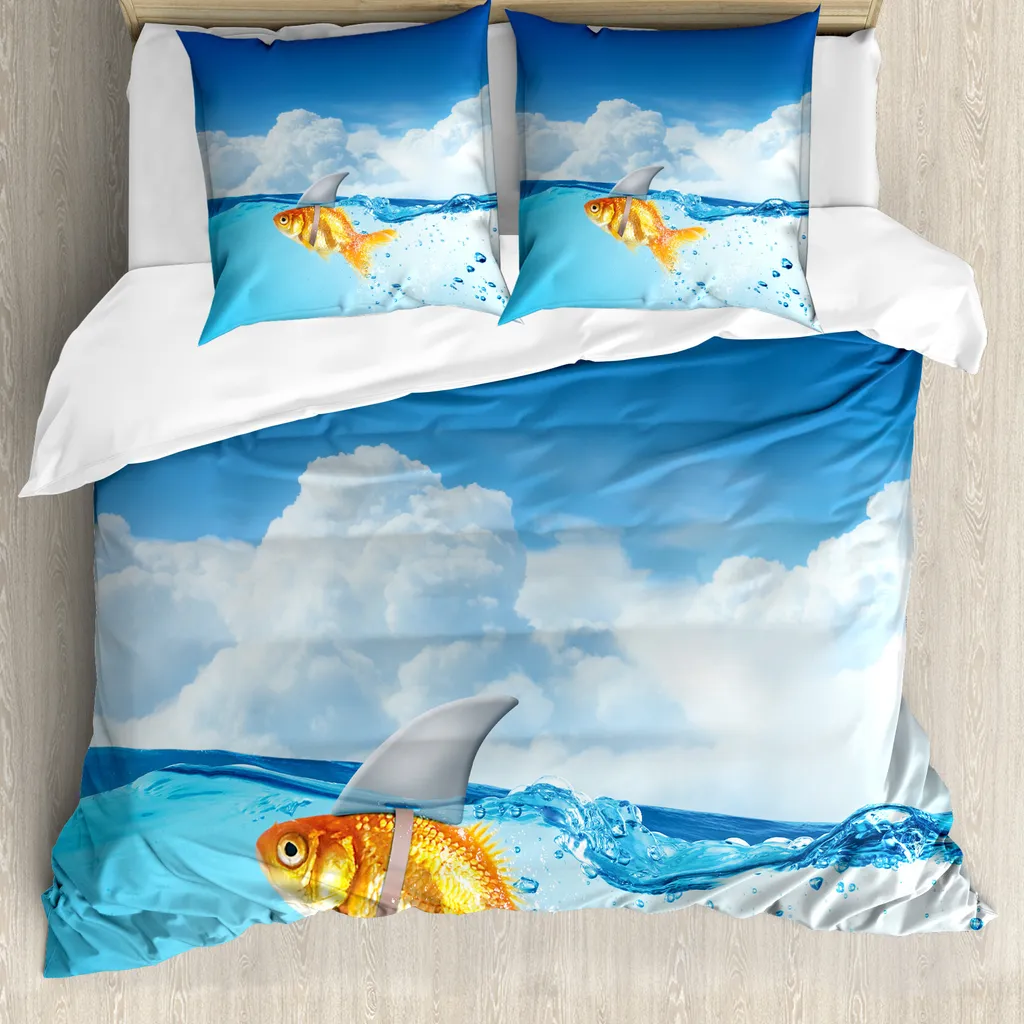 Set Letto Squalo e Pesciolino 155x220 ABAKUHAUS - Morbido e Sicuro