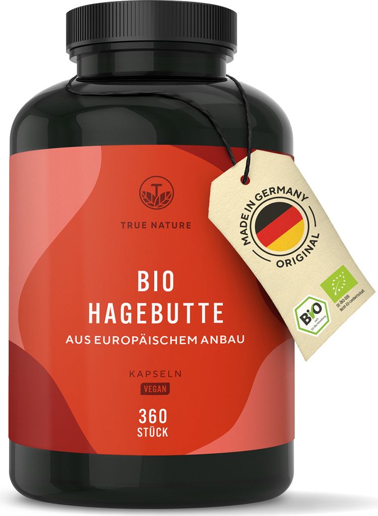Hagebutten Kapseln - EU Anbau - 360 Kapseln (650mg Produktbild 