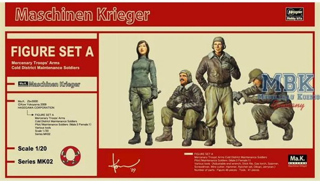 Hasegawa HAS64002 Maschinen Krieger Figuren Set A Troupes Mercenaires