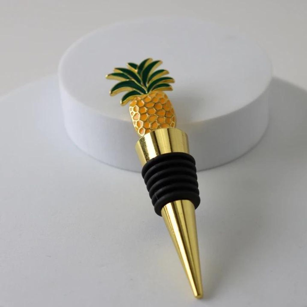 Ananas Weinverschluss - Wein Geschenkset - Wein Stopper - Vakuum Weinverschluss - Weinverschluss - Champagner Stopfen - 1 Stück