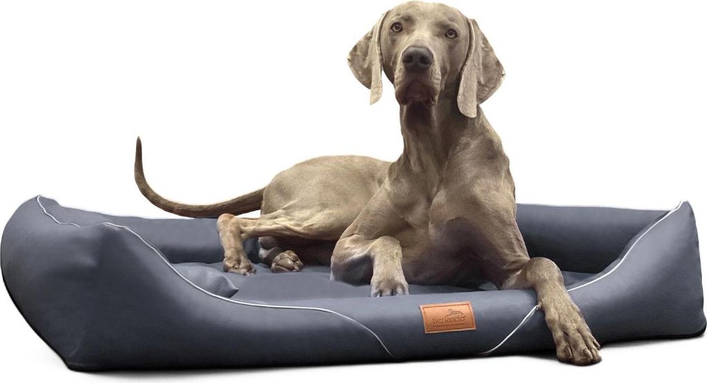 tierlando Orthopädisches Hundebett WILLIAM Easy-Clean | Luxus Hundesofa - Größe: 130x100cm | Farbe: 02 Graphit