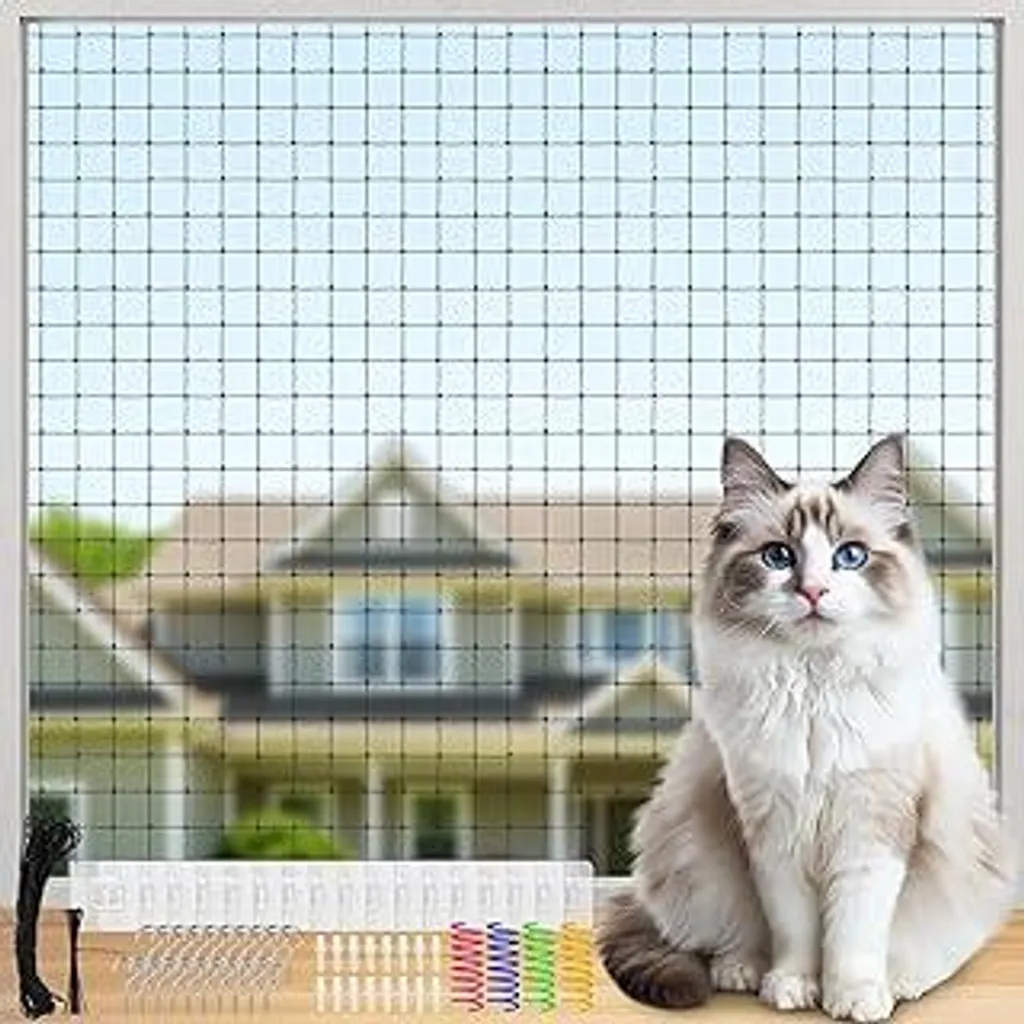 Protezione Invisibile Gatti 3x4m: Rete Balcone Design Senza Fori