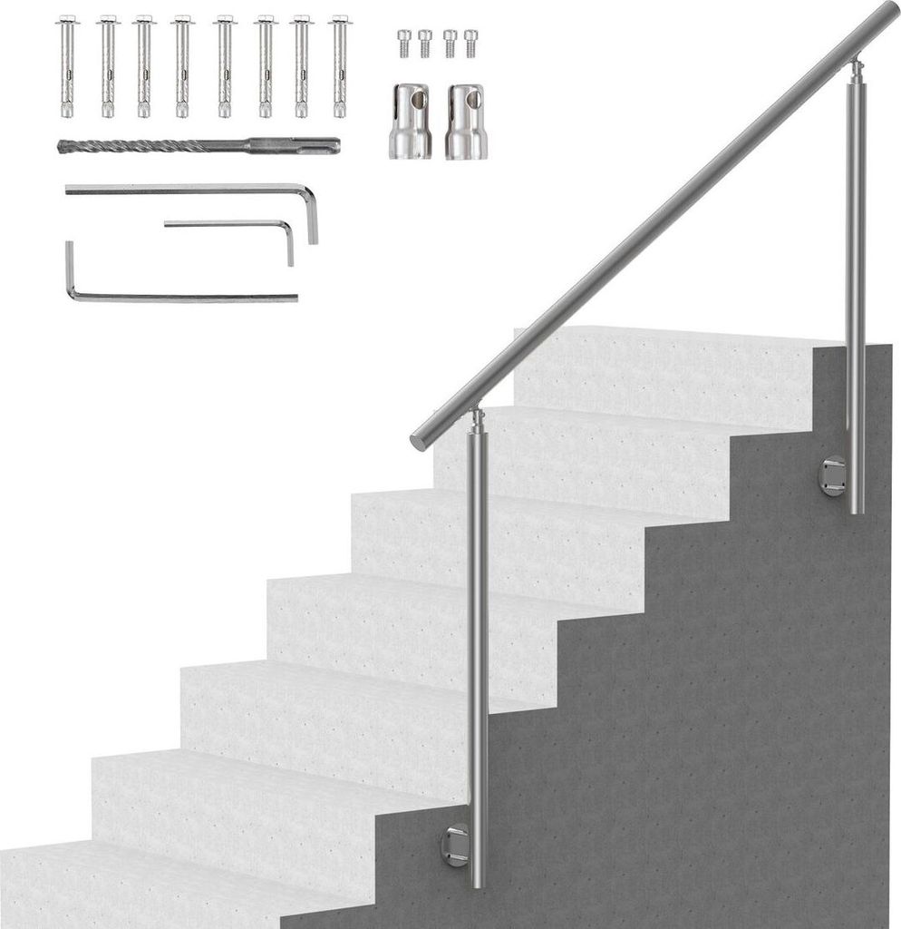 59 in Handrails for Outdoor Steps Staircase for Porch Deck Side-mount