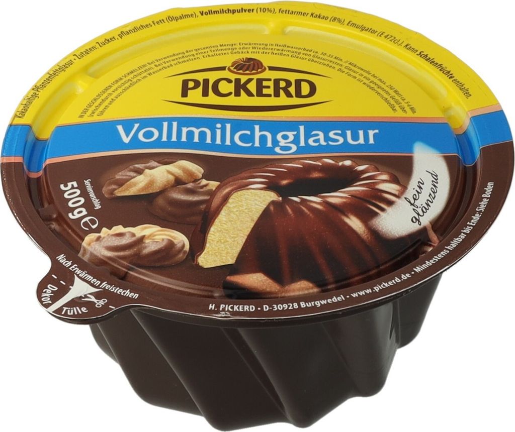 Pickerd Vollmilchglasur zum glasieren von Kuchen und Produktbild 