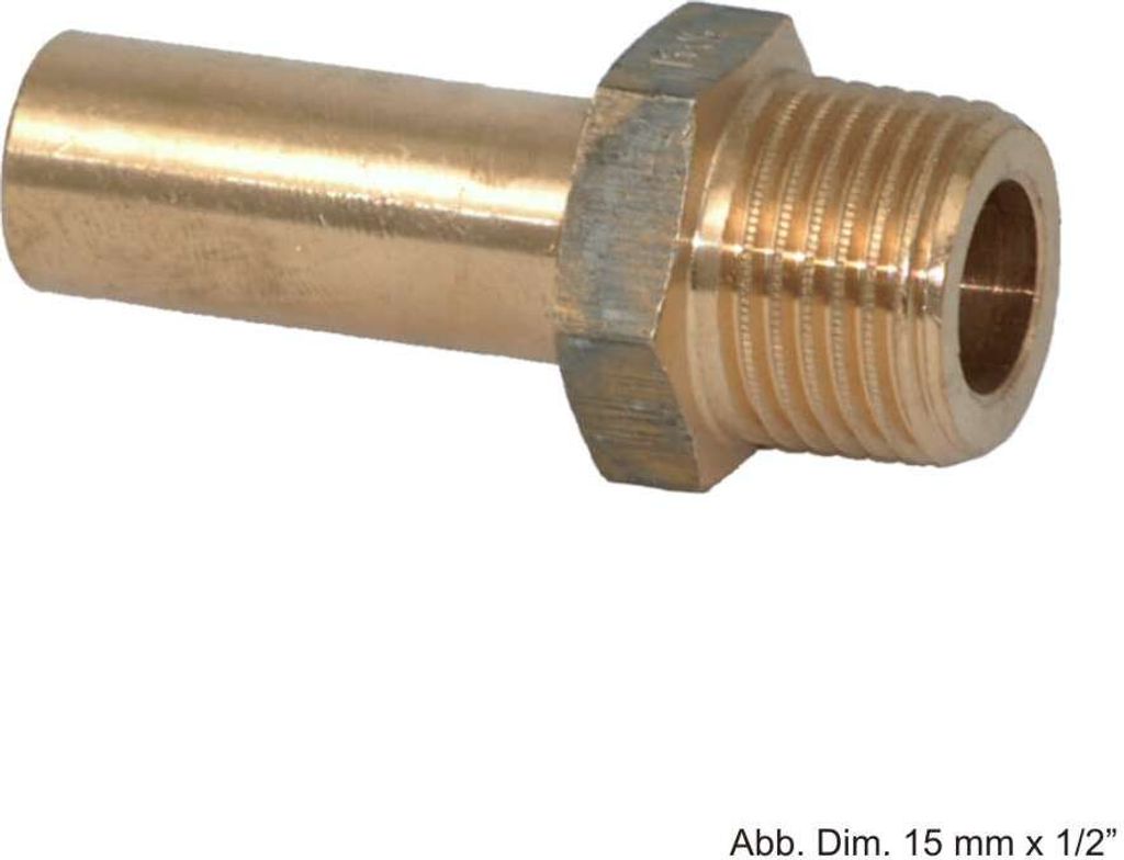 Geberit Mapress Rotguss Übergang AG mit Einschubende, 15mm Produktbild 