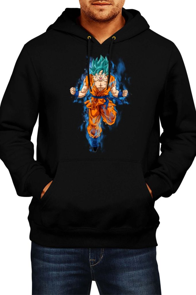 Herren Kapuzenpullover Japan Anime Manga Comics Dragon Anime Manga Ball Z 04, Man XL / Schwarz