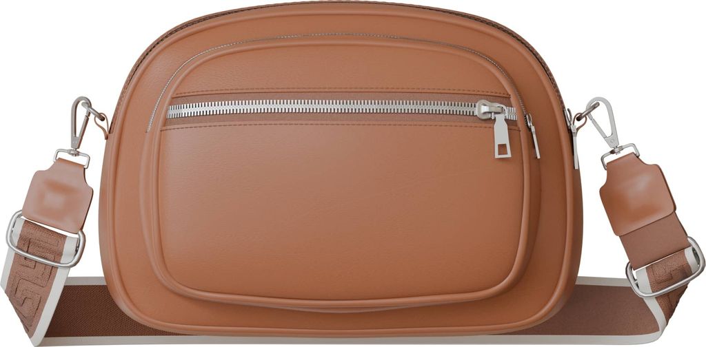 Damen Umhängetasche Vegan Kompakt Crossbody Praktisch 30631 Brown