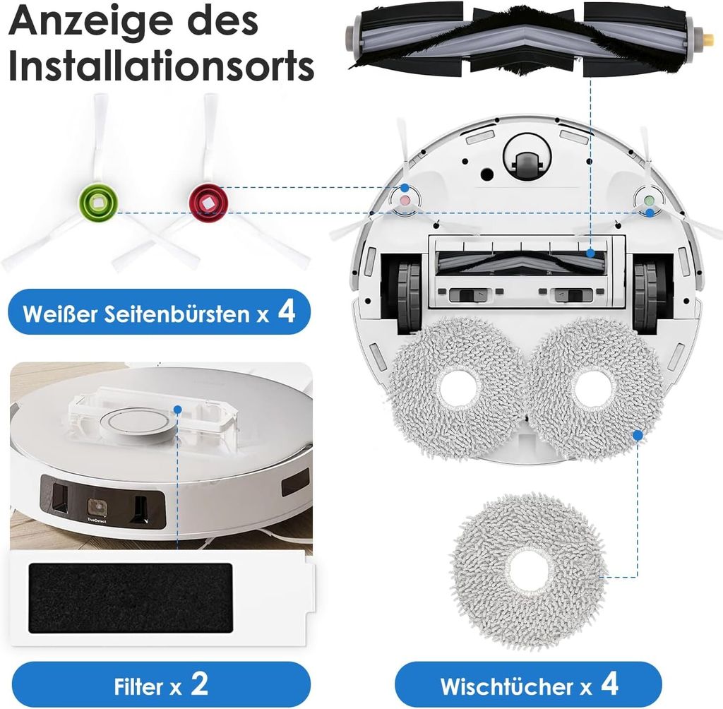 ECOVACS DEEBOT T30C Zubehörset - Alles Für Deinen Saugroboter