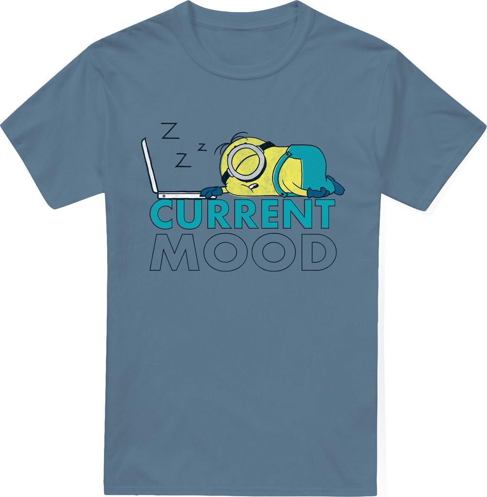 Minions - "Monday Mood" T-Shirt für Herren TV2210 (XXL) (Indigoblau)