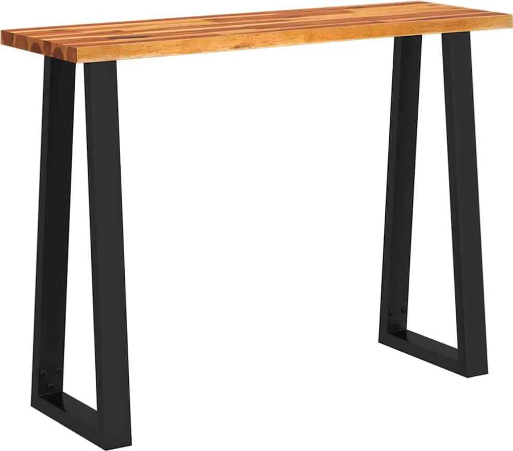Tavolo Consolle vidaXL 110x35x80 cm Legno Massello Acacia Bordi Vivi