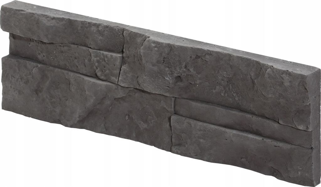 Stegu Fassadenplatten aus graphitfarbenem Beton in Steinoptik, 0,49 m²