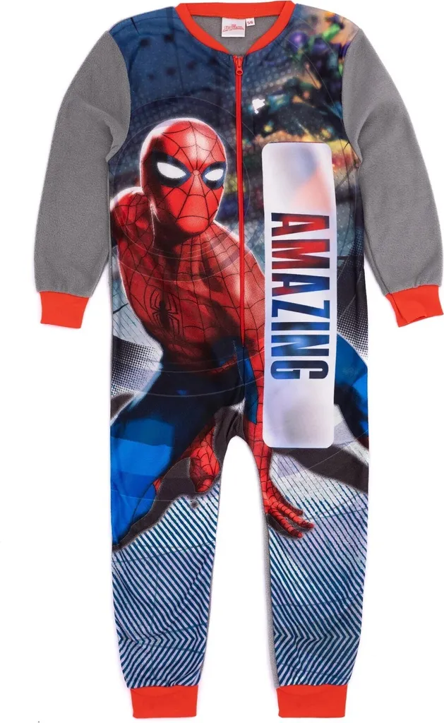 Spider-Man Pyjama Garçon NS6952 Gris Bleu Rouge Taille 104 Marvel