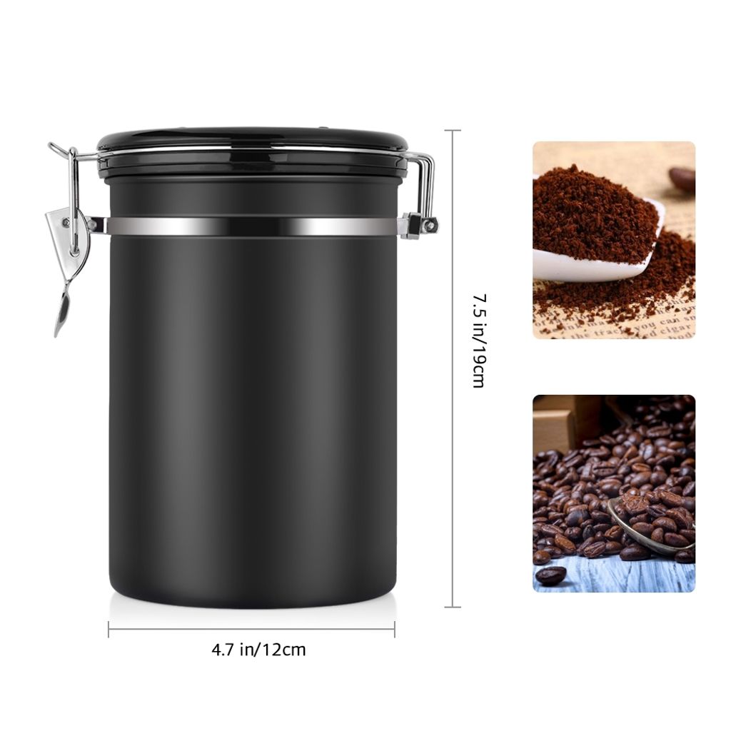 Kaffeebehälter,Kaffeekanne,Kaffeevorratsbehälter,Edelstahl-Kaffeedose,luftdichter Kaffeebehälter