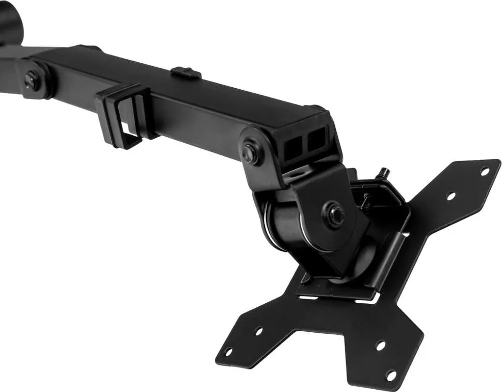 Libérez votre bureau : Support moniteur 2 bras noir pour PC et Mac - 8