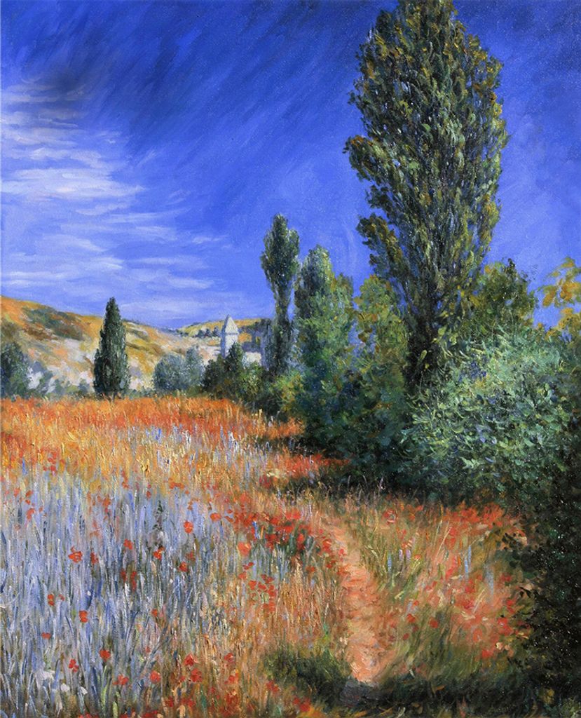 Legendarte - Kunstdruck auf Leinwand - Landschaft auf der Ile Saint-Martin Claude Monet - Wanddeko, Canvas cm. 80x100