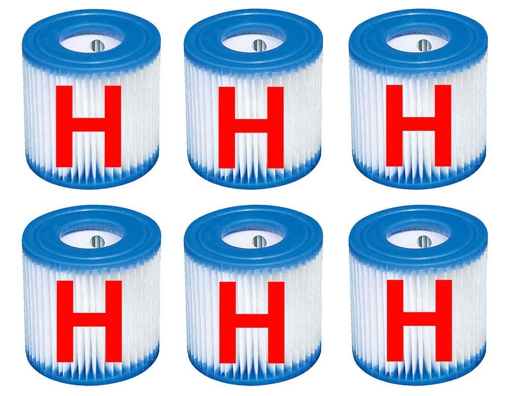6x Intex Filterkartusche Typ H Ersatzfilter Kartusche Produktbild 