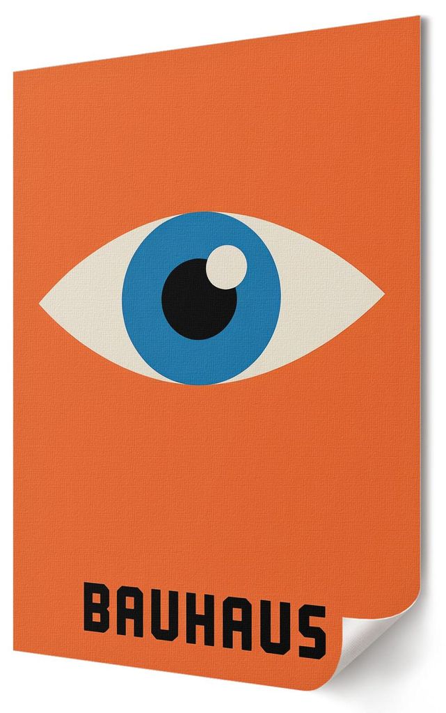 Das Bauhaus-Auge- Kunstdruck A1 (59x84 cm) - Geometrisch, Modern- Wandbild für Wohnzimmer Schlafzimmer & Flur, Modernes Poster Wanddeko, Ungerahmt