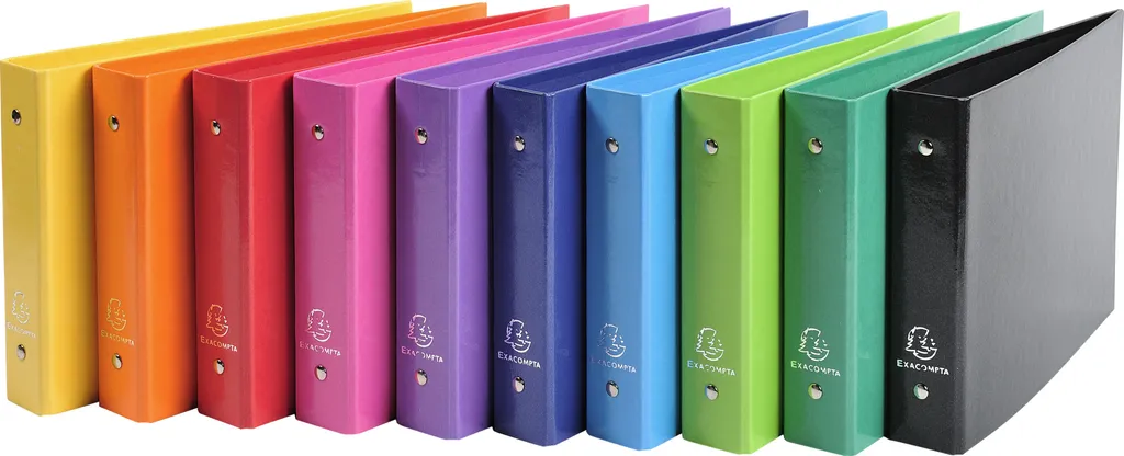 Classeur Rembordé 125x200mm 2 Anneaux 25mm Exacompta 829E Assortis x10