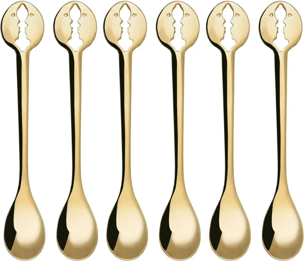 Bomboniera Bugatti Kiss Gold: Set 6 Cucchiaini Oro 24K Matrimonio