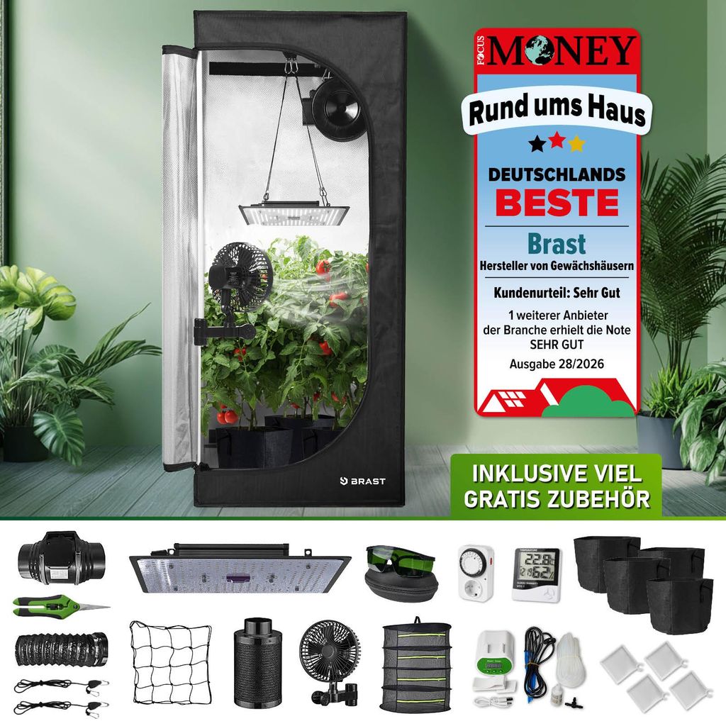 BRAST Growzelt GrowBox | Komplettset inkl. Sonderzubehör | Produktbild 