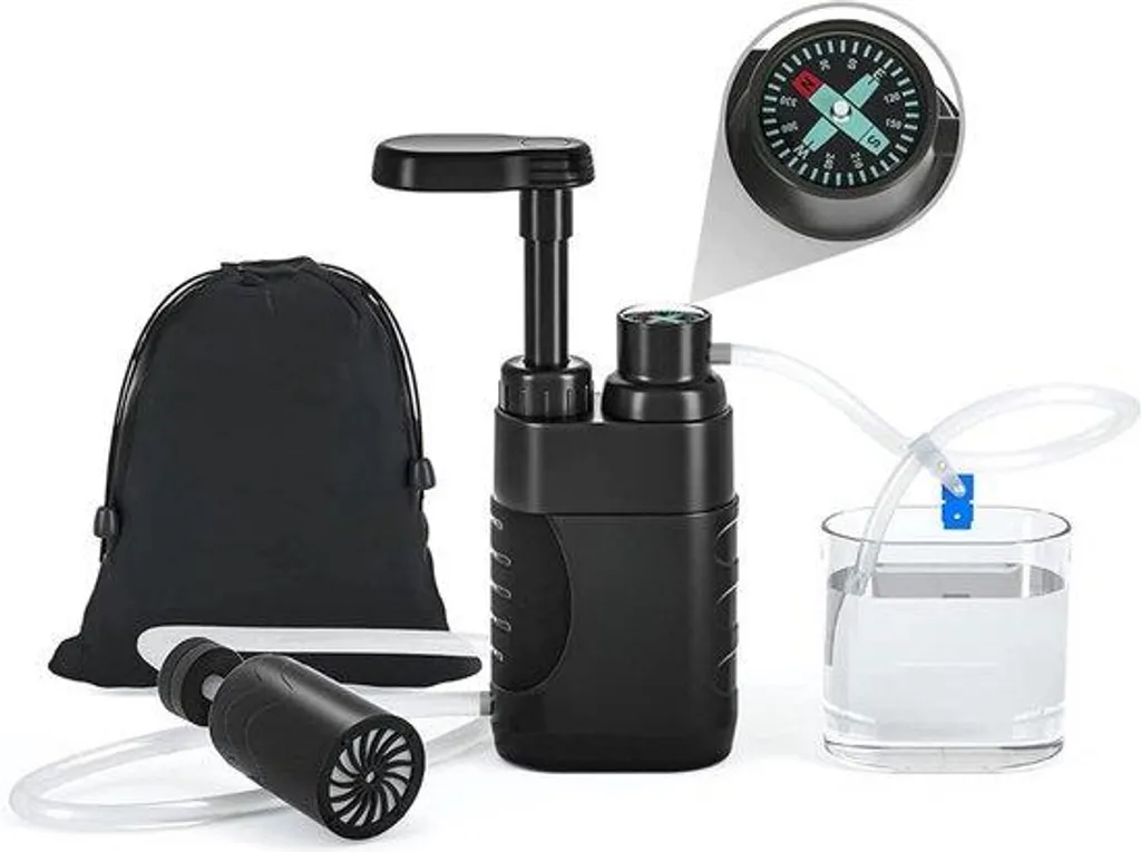 Purificateur d'eau de survie pour camping sauvage et randonnée longue