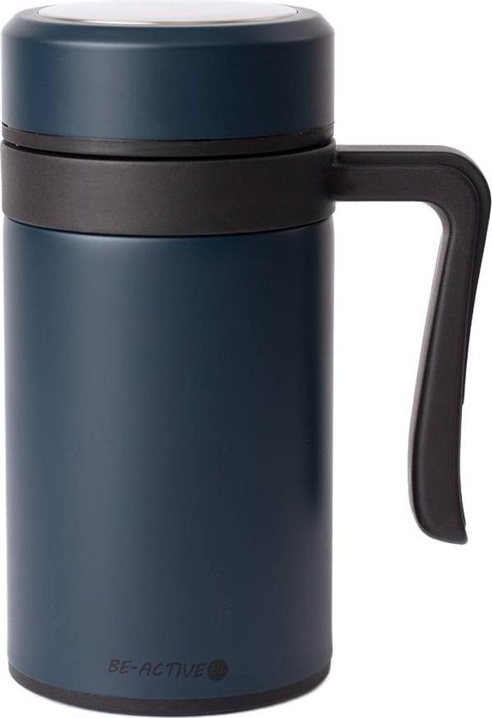 Thermobecher Mit Henkel aus Edelstahl 450 ml Becher für Kaffee und Tee unterwegs Dunkelblau