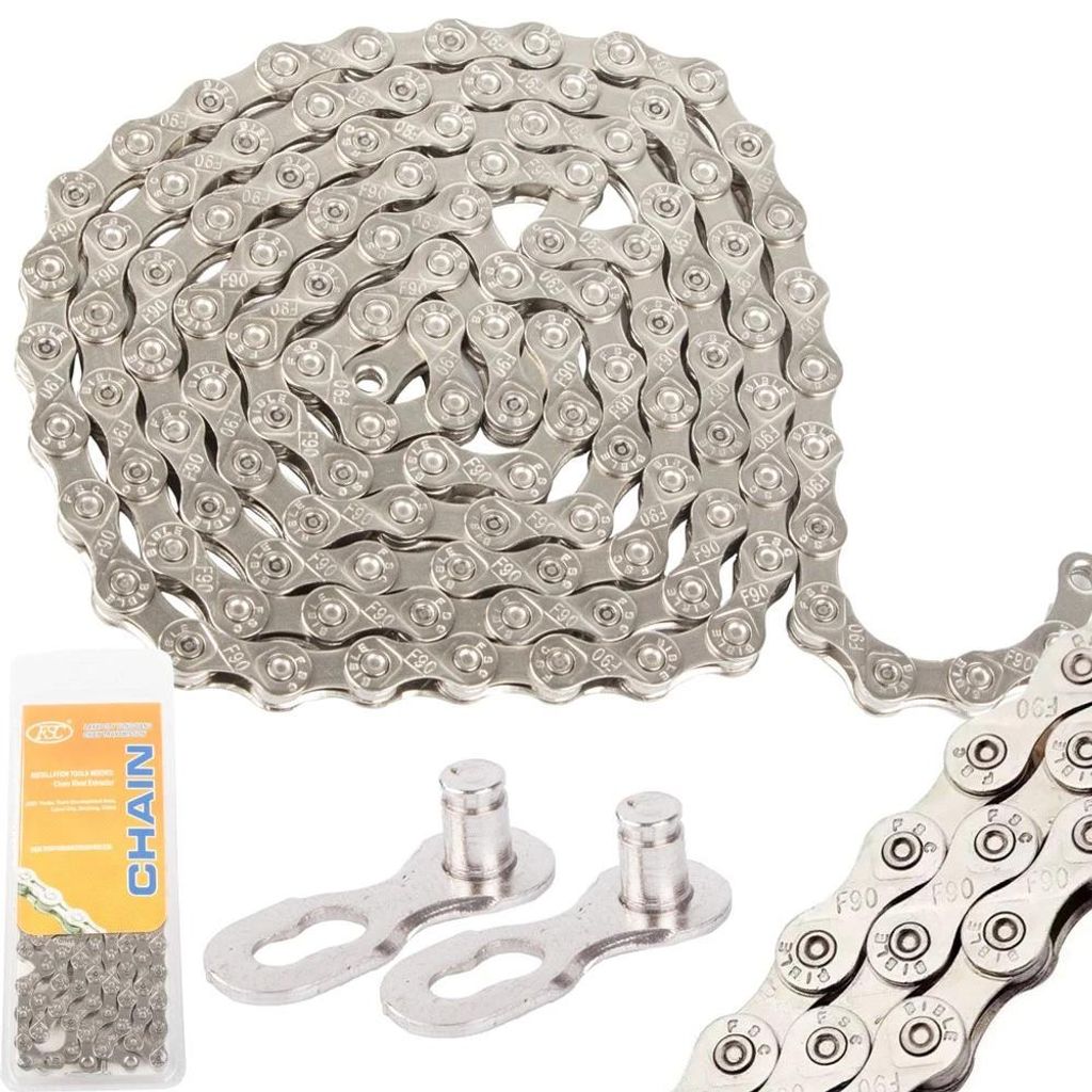 Fahrradkette 116 Glieder 1 Stück Silber Stahl 6/7/8 Gang Produktbild 