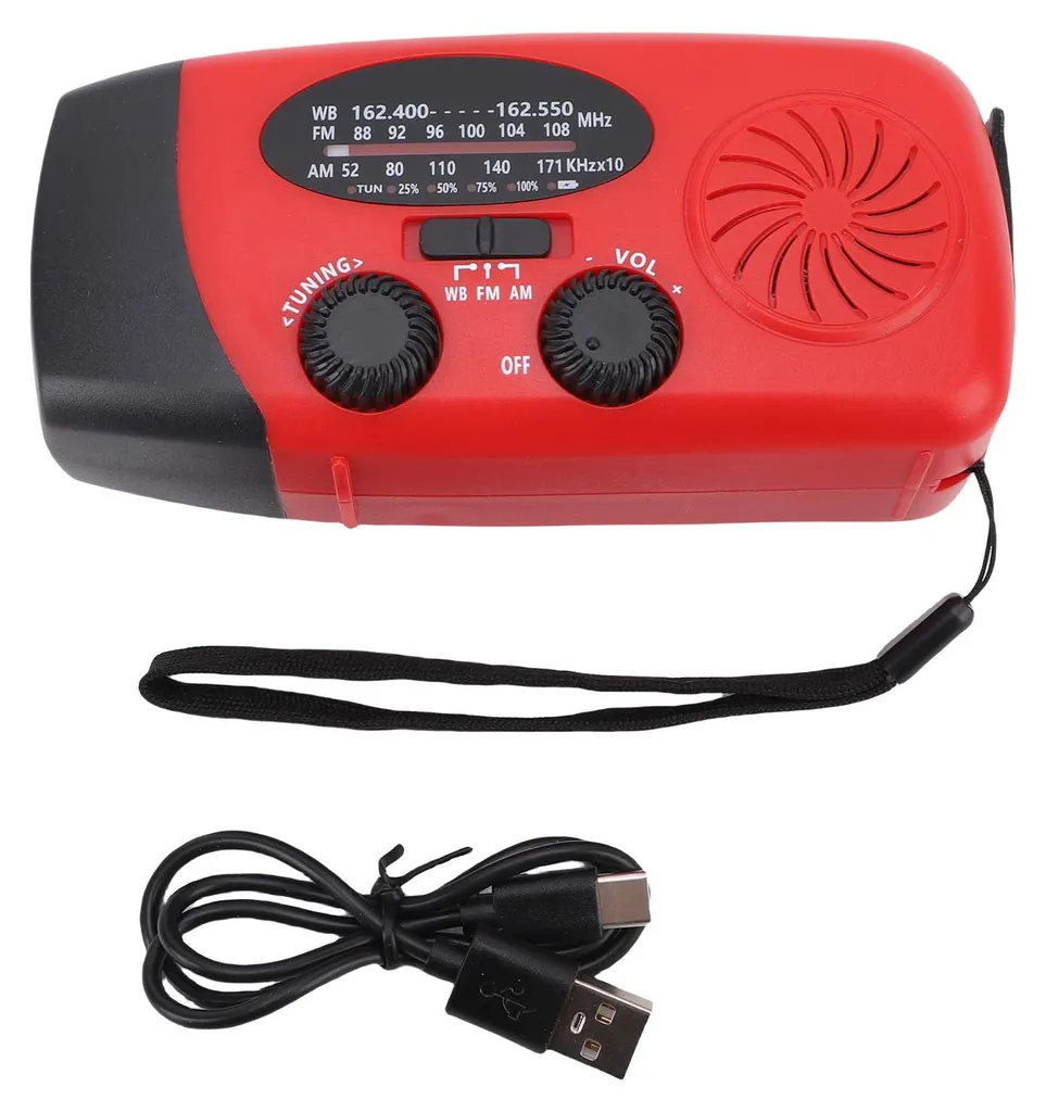 Radio coupure de courant SOS avec batterie 10000mAh solaire dynamo