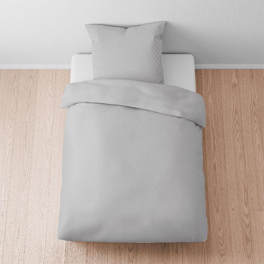 Biberna Lyocell™ Lyocell Uni Bettwäsche 470500 sturmgrau Produktbild 