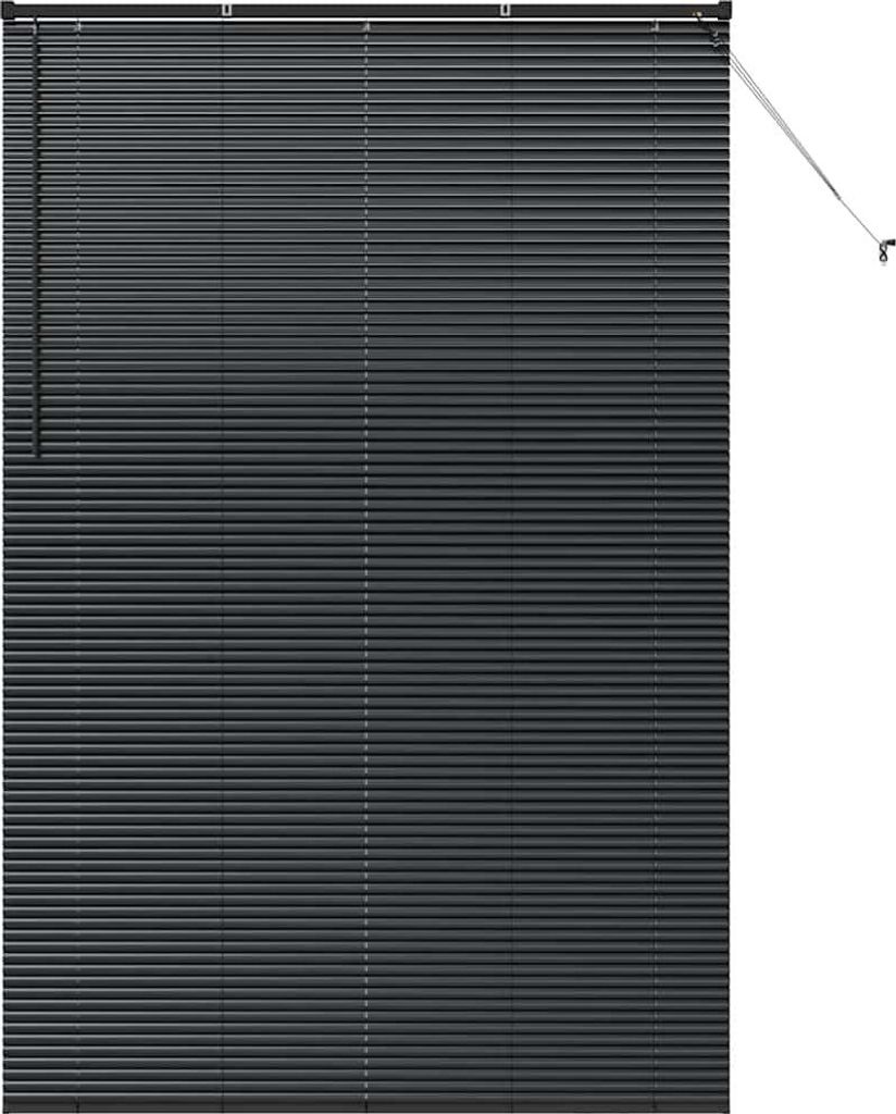 vidaXL Balkenjalousien Schwarz 220 x 140 cm Aluminium