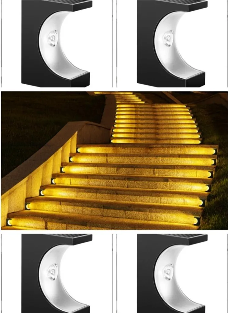 Évitez les Chutes avec la Lampe Solaire d'Escalier INF - Balisage Sûr x4