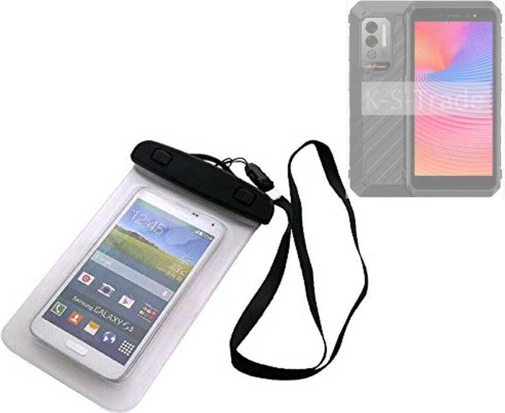 K-S-Trade Schutz Hülle Handy Hülle Kompatibel mit Ulefone Power Armor X11 Beach Bag wasserdicht 16cm x 10cm Schutzhülle Staub Sand Flachwasser