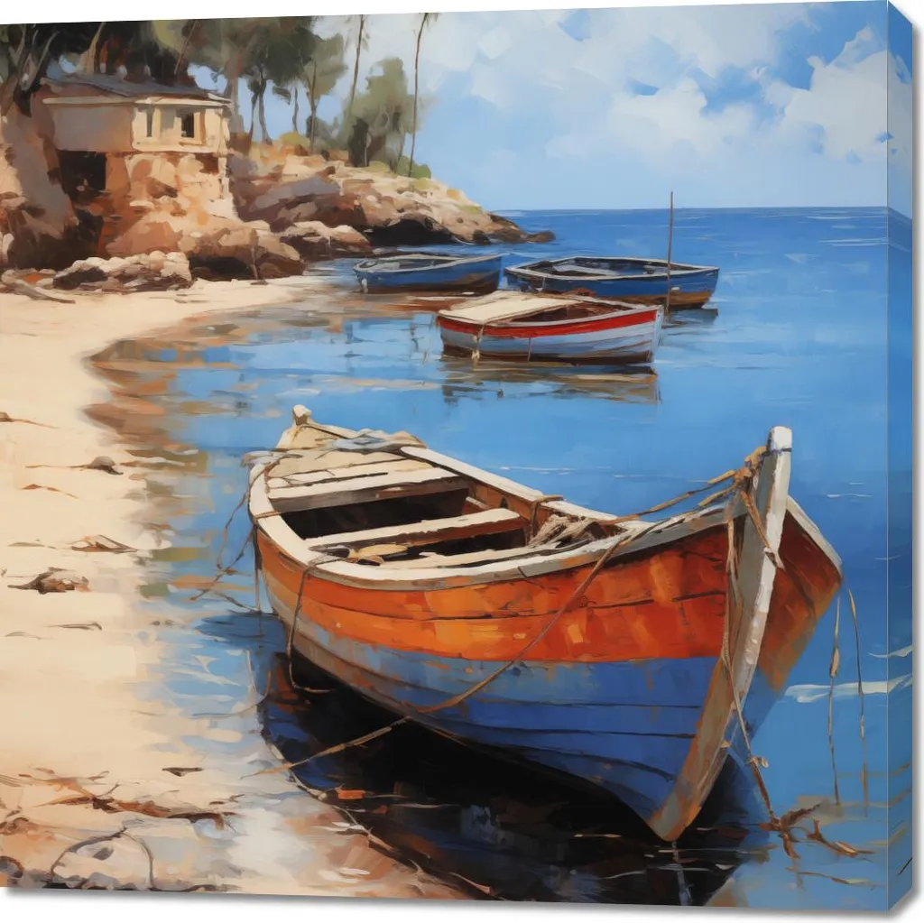 Décoration Murale Côte Sud 100x100 cm - Créez une Ambiance Vacances