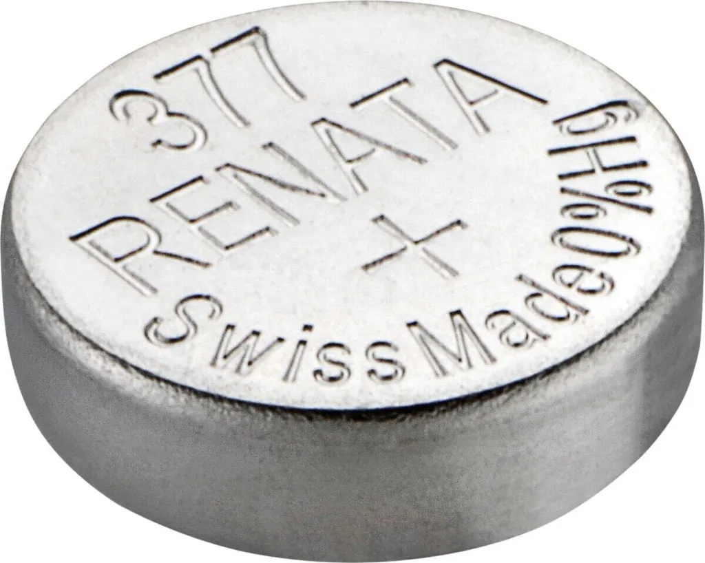 Pile bouton Renata 377 Oxyde d'Argent 1.55V SR626SW pour Montre