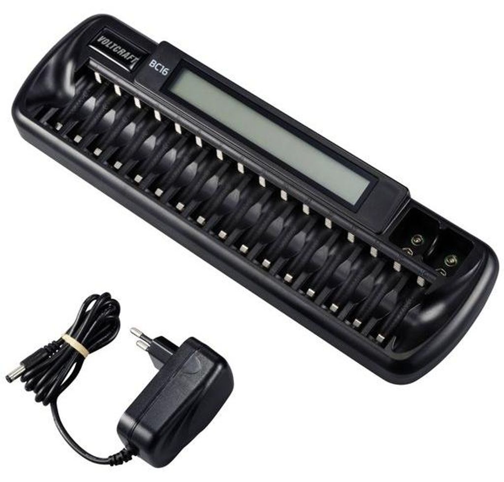 VOLTCRAFT BC16 NiMH, LiIon Mignon (AA), Micro (AAA), 9 V Obrázek produktu 