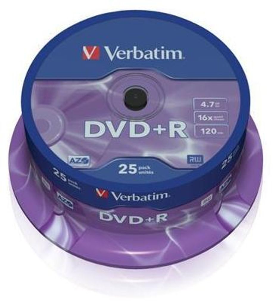 Verbatim DVD+R Wide Inkjet Printable No ID Brand, DVD+R, Obrázek produktu 