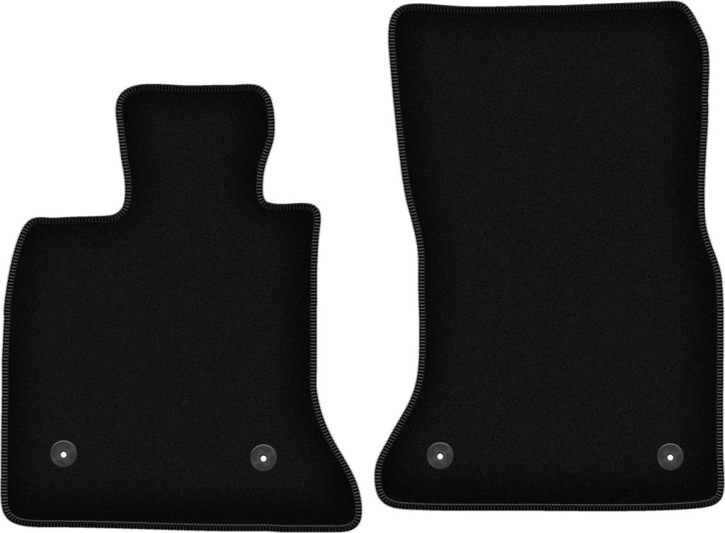 Wielganizator Velours-Autoteppiche vorne – passend für BMW 5 GT F07 (Liftback, Bj. 2009-2017) – schwarz, passgenau, mit Befestigungen set 2 Stk.