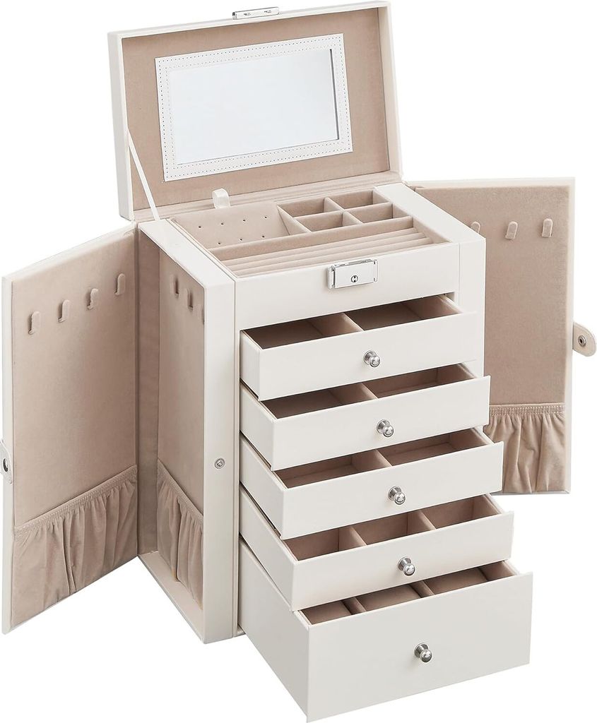 Songmics Schmuckkasten Schmuckschatulle mit 6 Ebenen Produktbild 