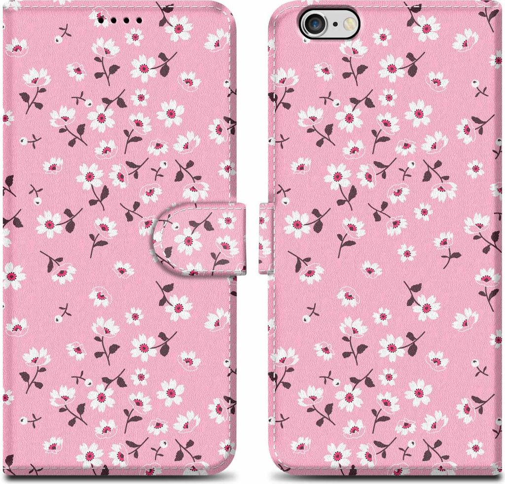 Cadorabo Schutzhülle für Apple iPhone 6 PLUS / 6S PLUS Hülle Design Rosa Handyhülle Schutzhülle Etui Magnetisch Case