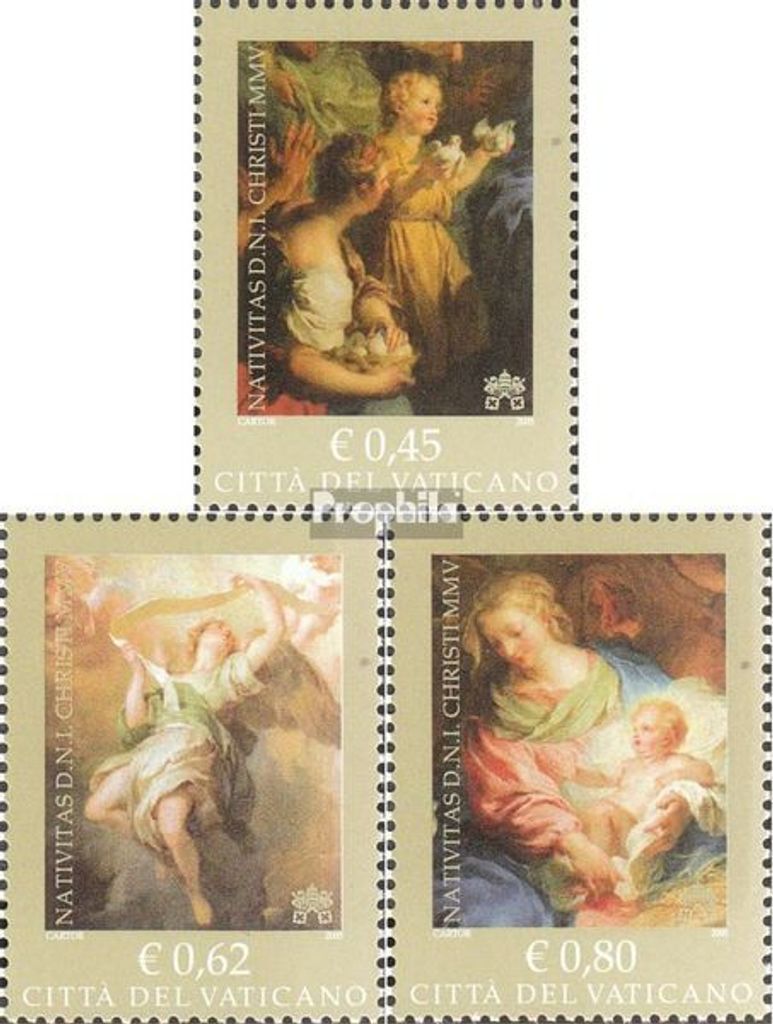 Briefmarken Vatikanstadt 2005 Mi 1540A-1542A (kompl.Ausg.) gestempelt Weihnachten