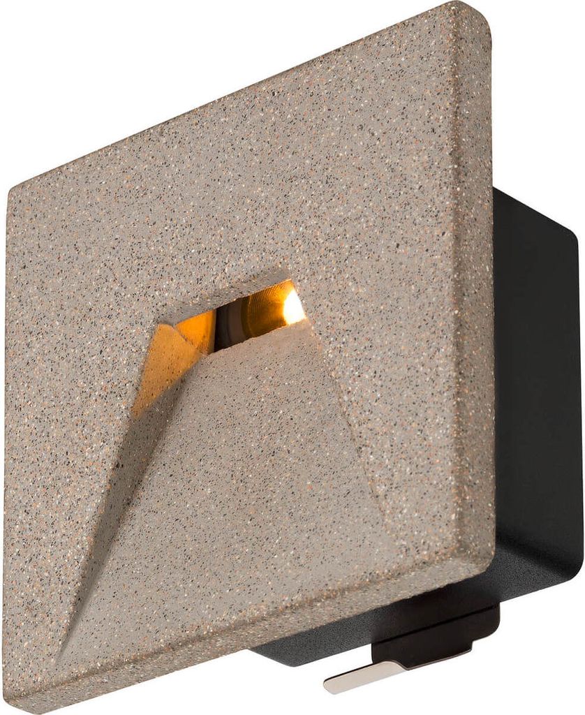 Slv Wandeinbauleuchte Einbauleuchte Led Hellgrau Ip65 Beton 10x10cm Breit Lampe